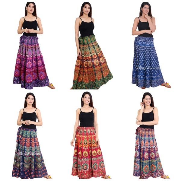 Indische Baumwolle Röcke indische Baumwolle Maxi Baumwollrock Rock Baumwolle Sommer Baumwollrock Sommerröcke Indianer Handmade Rock