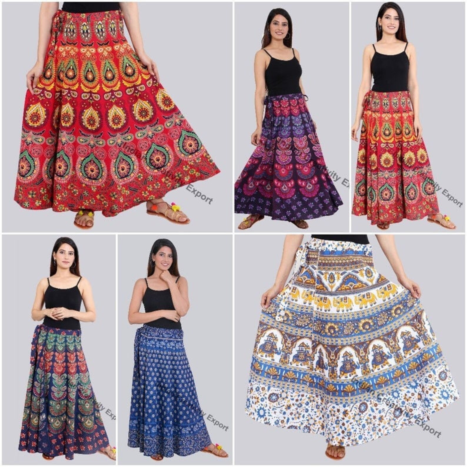 Wholesale Lot Indian Cotton Skirts Hippie Skirts Summer Skirt Etsy