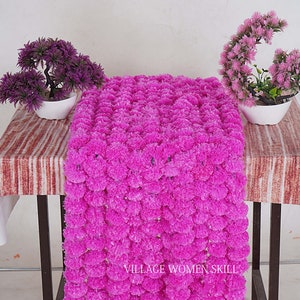 Wholesale artificial marigold flower garlands Indian wedding decoration flower garland bulk garlands for wall decor marigold garlands image 7