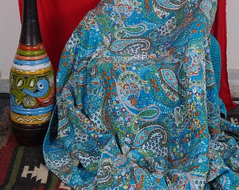 coton indien kantha quilt Literie jeter canapé couvre-lit simple/double/king size Couverture faite à la main paisley