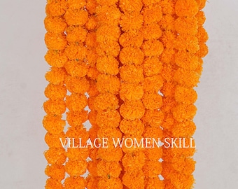 Artificial Marigold Garland, Indian Wedding Mehndi Decor