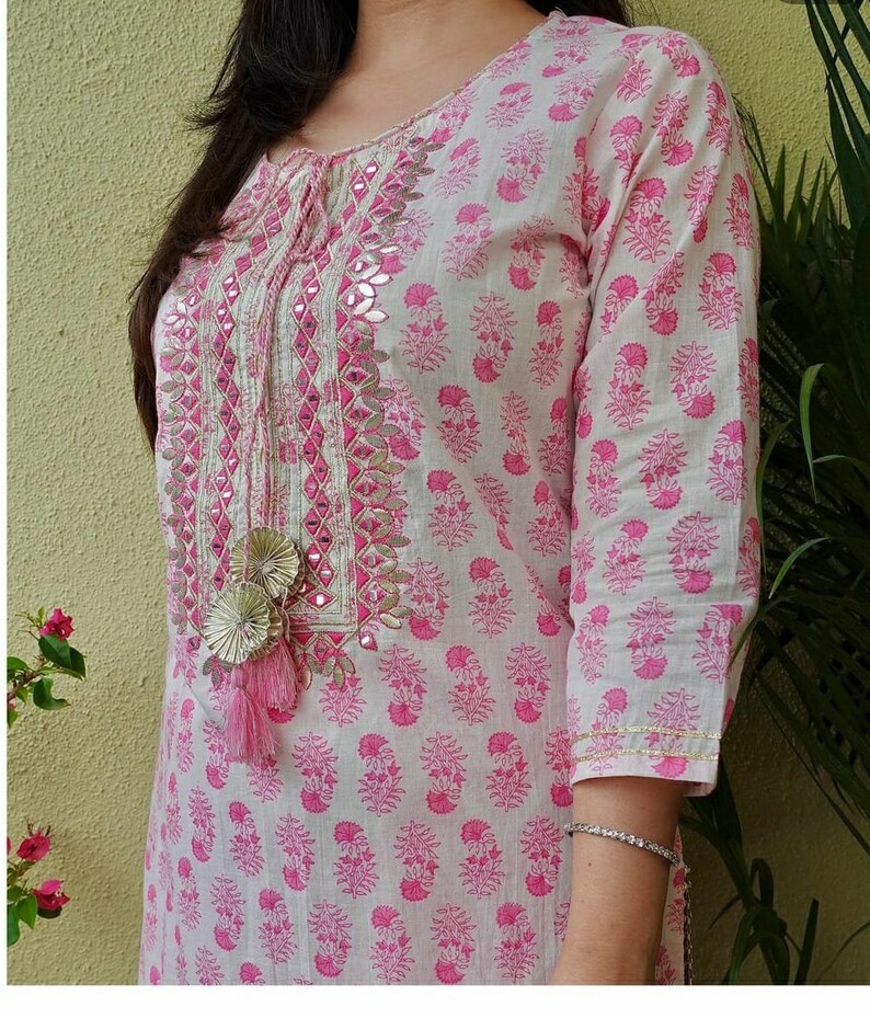Women Multicolor Rayon Lace embroidered & Printed Kurta with pant & Dupatta