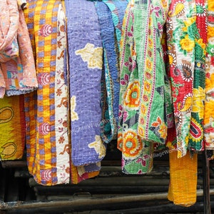 5 jetés de courtepointe cousus à la main et couvre-lit couette kantha décoration d'intérieur bohème couette kantha vintage indienne image 5
