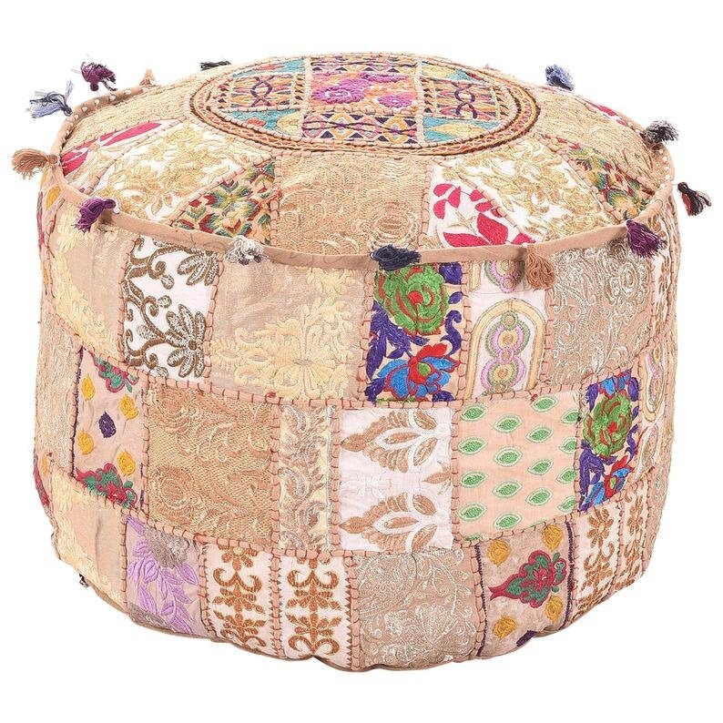Handwork Handmade Ottomans Stool Sette Bohemian Embroidered Etsy