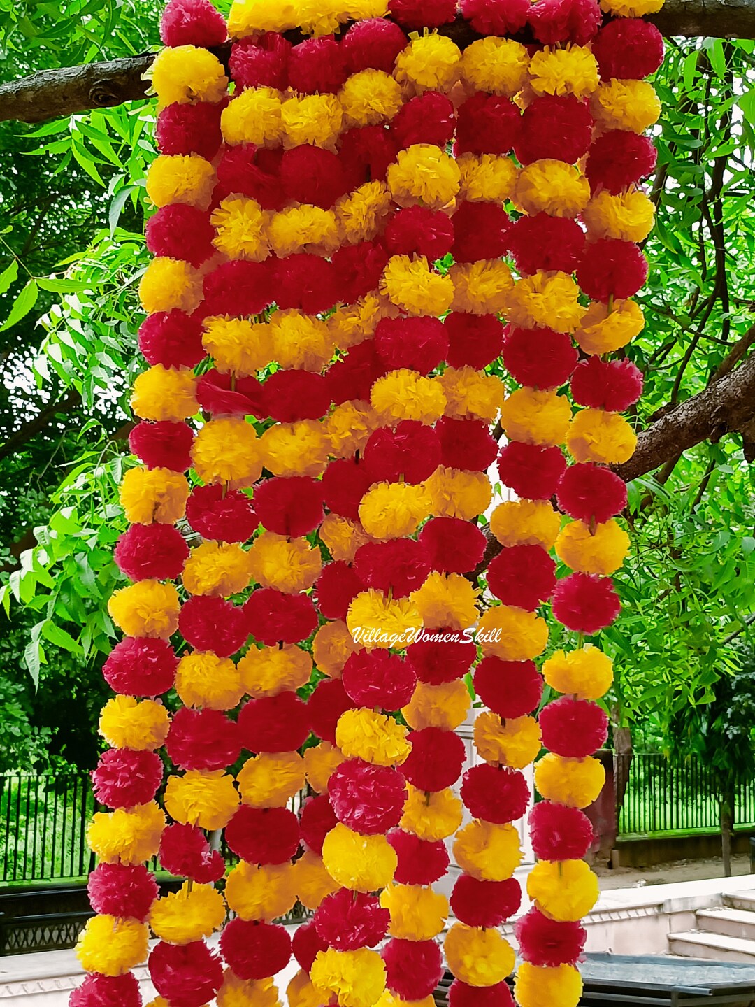 Artificial Marigold Flower Garlands Decorative Flowers Strings Etsy