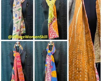 Set of 10 PC vintage cotton bandana scarf reversible handmade shawl