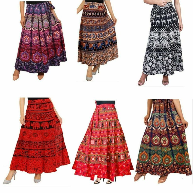 Wholesale Lots Cotton Skirts Wrap Skirts Women Skirts Long Etsy