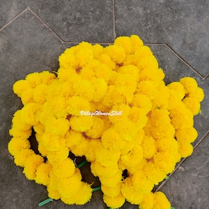 Express Shipping Indian Yellow Marigold Garland Diwali Decoration Party Decor door hangings decor wedding Mehndi party Flower