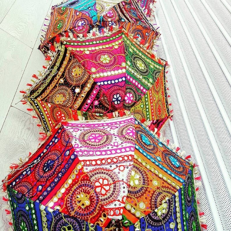 Sangrahan handgemaakte traditionele Indiase Rajasthani paraplu groothandel partij van 3 pc 5 pc 10 pc Accessoires Paraplus & regenaccessoires 
