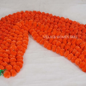 Wholesale Lot Artificial Marigold Flower decor Garlands Vine Wedding Indian Event Decoration Flowers Strings Mehndi Decorations