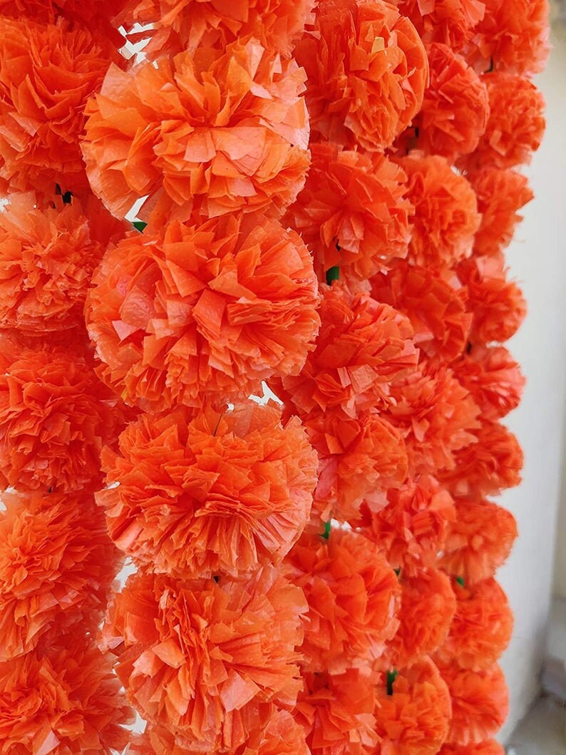 200 Wholesale Artificial Marigold Flower decor Garlands Vine Etsy