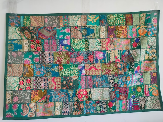 Vintage Patchwork Sari Wall Hanging Vintage Patchwork Sari Wall Hanging