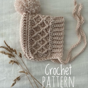 Diamond Lattice Crochet Pixie Bonnet Pattern