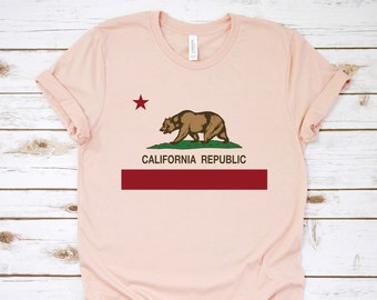 Republic of California Worepczts107 T-Shirt, Borgogna, S Donna