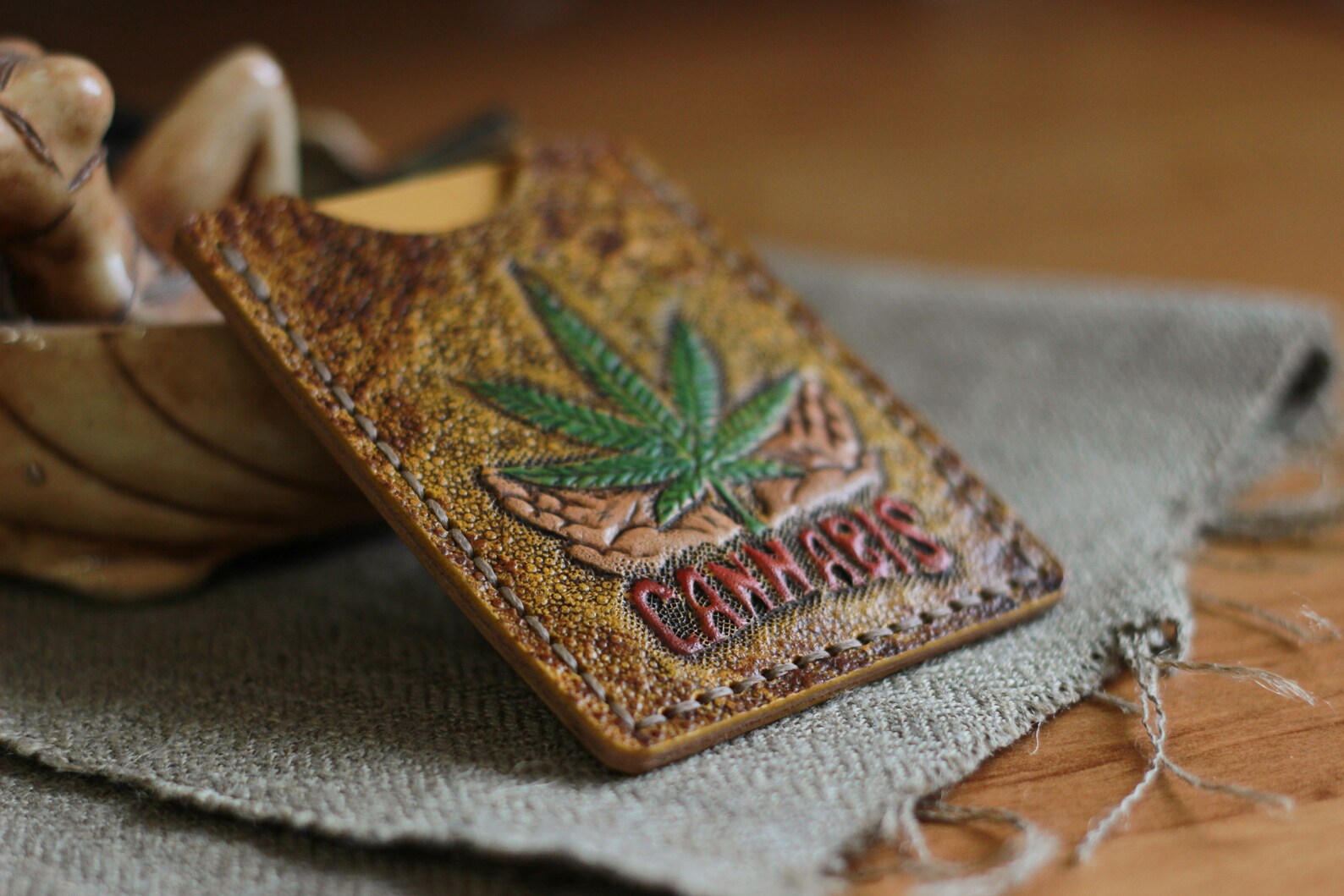 Cardholder cannabis leaf marijuana Leaf wallet hippy wallet Etsy