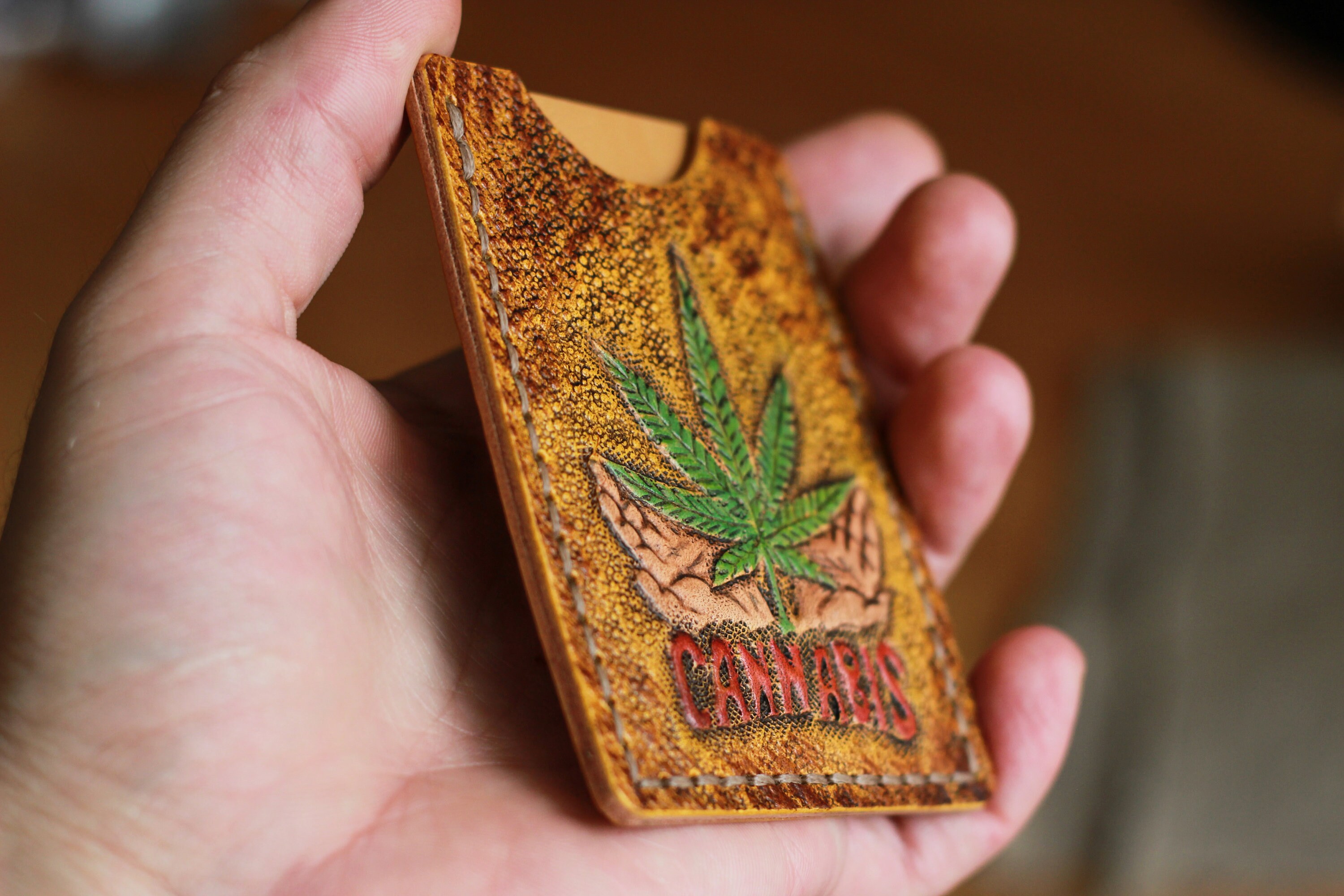 Cardholder cannabis leaf marijuana Leaf wallet hippy wallet Etsy