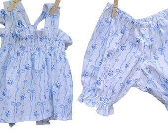 Girls shabby chic dress and bloomers set sizes 6 months to 4 years