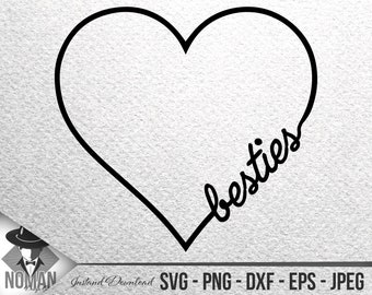 Download Best Friends Heart Svg Etsy