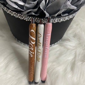 Custom Glitter pens, Custom Gel Pens, Custom refillable pens