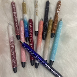 Custom Gel pens, Glitter Gel pens, refillable gel pens, epoxy gel pens,