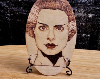 Portrait brûlé sur bois - Frankenstein
