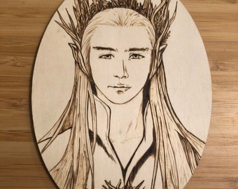 Portrait de Thranduil brûlé au bois