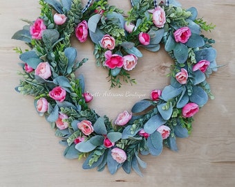 Valentine's Heart Wreath-Valentine's Day Wreath for Front Door