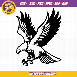Bald Eagle Svg, American Bald Eagle Svg, American eagle Svg, American symbol Svg, Digital File l Svg Jpg Eps Png Dxf for Cricut