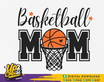 Mamá de baloncesto Svg, Baloncesto Svg, Día del juego de baloncesto, Mamá de baloncesto Svg, Temporada de baloncesto Sublimación, Archivos Png Dxf Svg para cricut