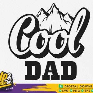 The Cool Dad SVG, Bester Vater SVG, Vater svg, Papa Tag svg, Vatertag svg, Geschenk für Papa, Papa Shirt Design, Bester Papa, SVG-Dateien für Cricut