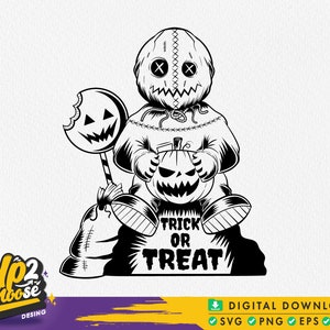 Trick R Treat Sam, Horror, Ghost,Horror Movie, Nightmare,Funny Halloween Shirt, Happy Halloween Digitale Datei Esp Png Jpg Dxf für Cricut