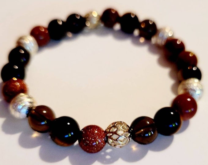 Smoky Quartz Rooted Chakra Bracelet