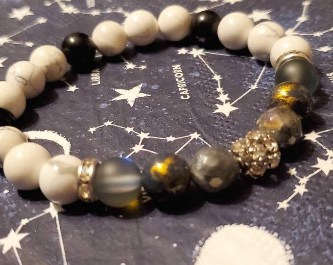 Hematite Onyx Jade Bracelet | Natural Chakra Balance Bracelet | Healing Crystal Bracelet | Unique Crystal Gifts