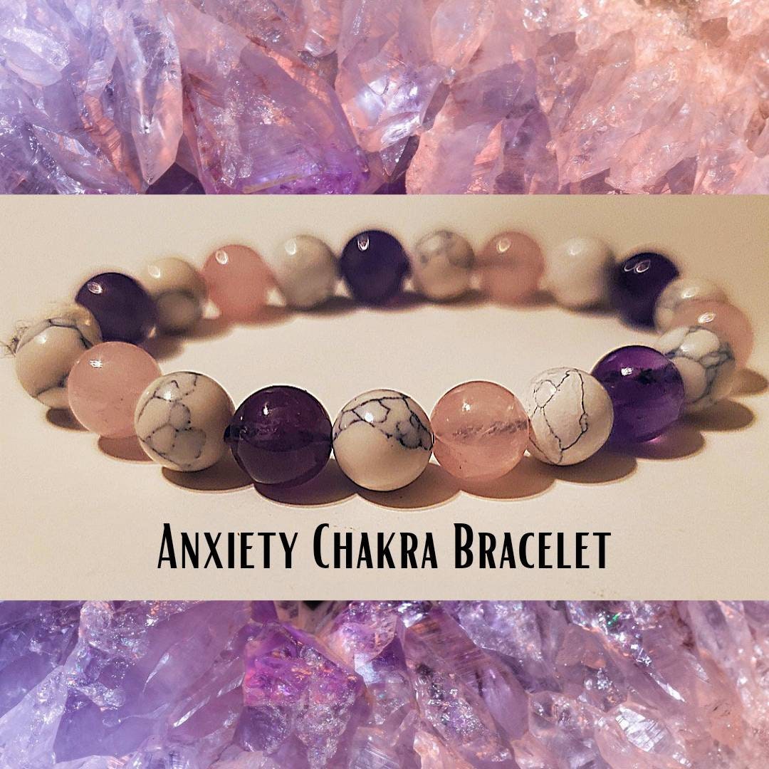 Anxiety Healing Bracelet Genuine Rose Quartz and Amethyst - Etsy