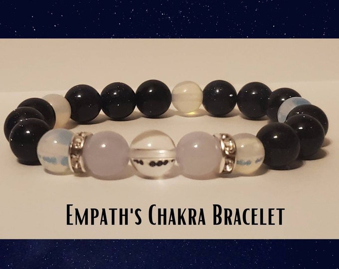 Soothing for Empaths - Crystal Quartz Opalite Blue Goldstone Blue Lace Agate -  Chakra Healing Self-Care  Bracelet