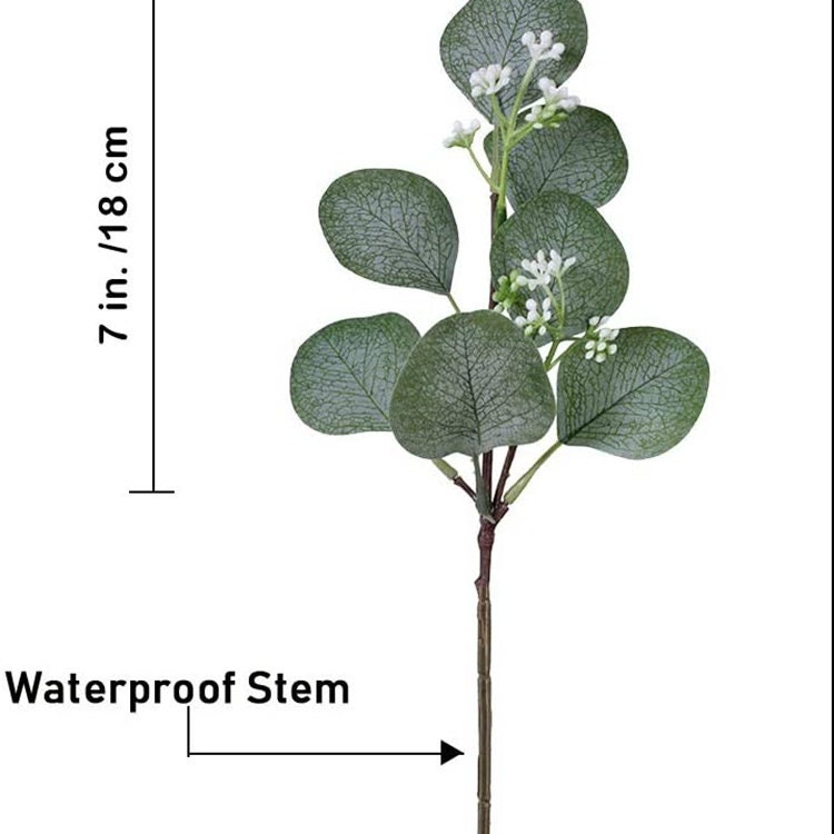 10pcs Artificial Seeded Eucalyptus Leaves Stems Bulk Etsy