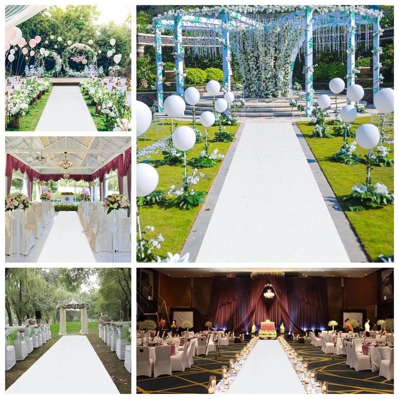 Aisle Runner for Wedding Ceremony Floral Print White Aisle Etsy