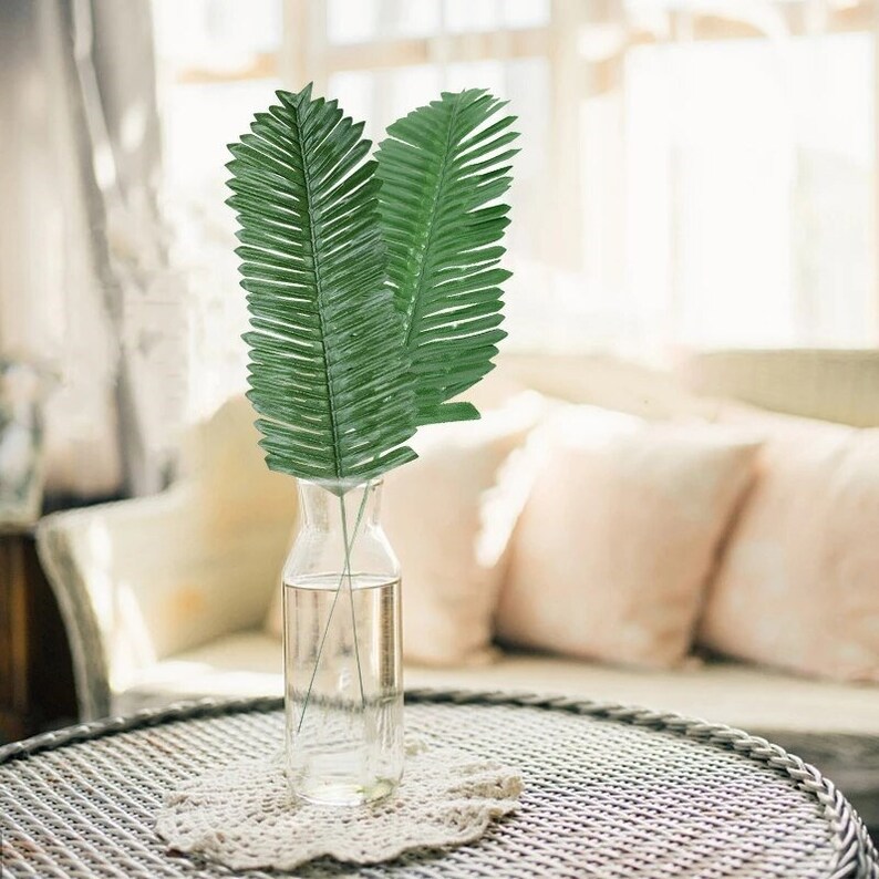 24pcs 4 Kinds Artificial Jungle Leaf Stems Tropical Leaf Etsy