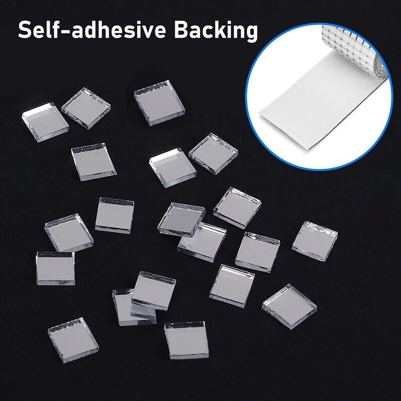 Glass Mirror Mosaic Tiles Mirror Selfadhesive Mosaics Sheets Etsy