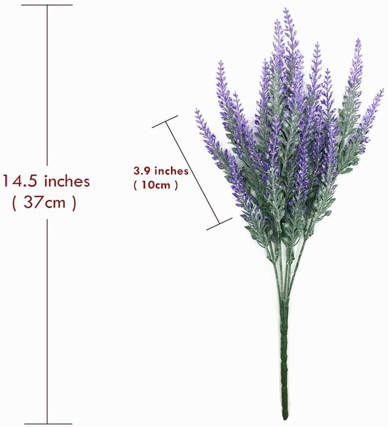 12 Bundles Artificial Lavender Flowers Silk Lavender Lavender Etsy