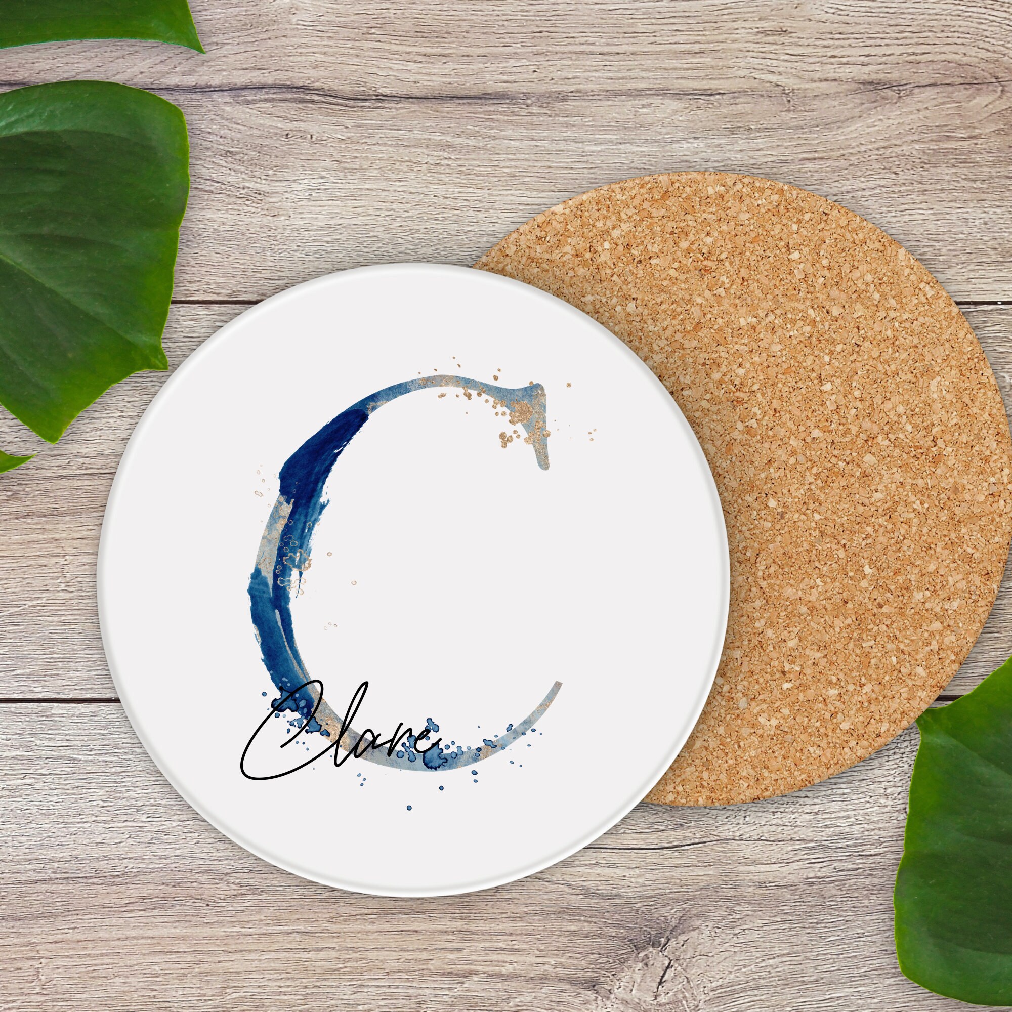 Initial Name Personalized Coaster Name Coasters Personalised Etsy