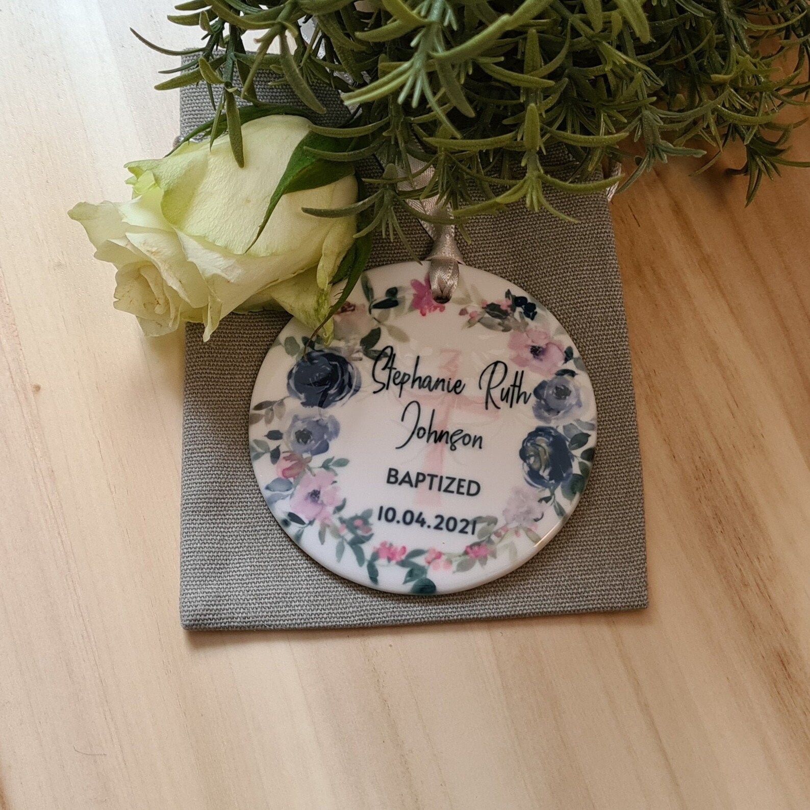 Custom Baby Baptism Keepsake Personalised Baby Christening Etsy