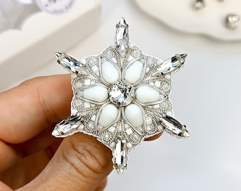 Schneeflocken-Brosche, Schmuck, Dekorative Anstecknadel