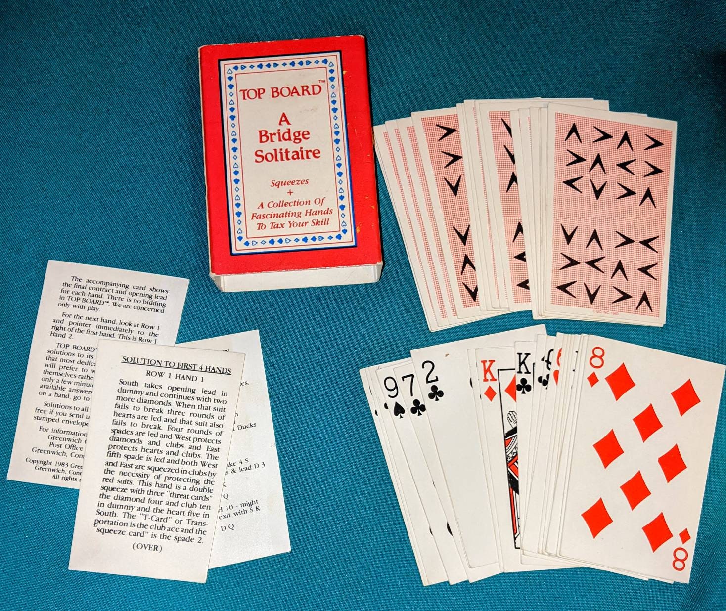 Vintage Top Board a Bridge Solitaire Card Deck - Etsy