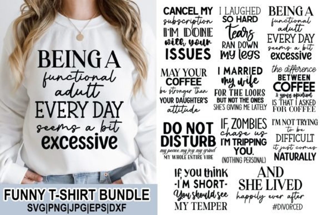 Funny SVG Bundle Sarcastic Svg Files Sarcasm Svg Funny Svg - Etsy