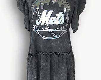 mets jersey dress Women's a New York Alonso With Metallic Logos feature_Short Sleeves