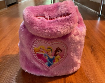 Vintage Disney Princess Pink Fur Satchel, Disney Princess Satchel, Disney, Disney Princess, Disney Princess Bag, Fur Satchel, Christmas Gift