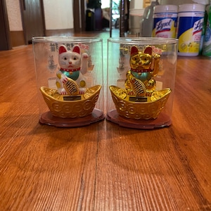 Maneki Neko Lucky Cat, Lucky Cat, Maneki Neko, Beckoning Hands Waving Fortune Cat, Fortune Cat, Beckoning Waving Lucky Cat, Waving Cat, Gift