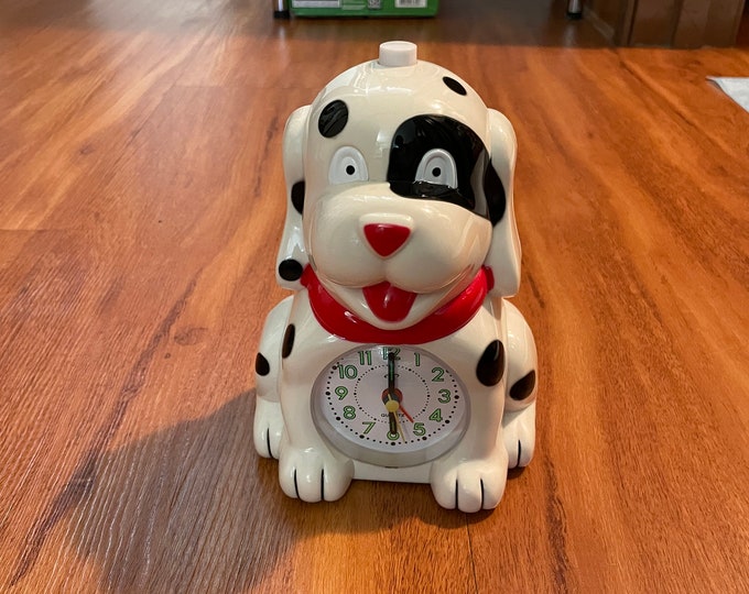 Vintage Dalmation Dog Alarm Clock, Dalmation Dog, Alarm Clock, Vintage