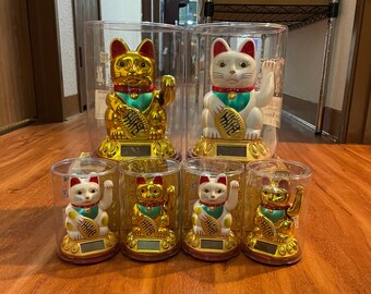 White Japanese Ceramic Maneki Neko Feng Shui Fortune Lucky Cat Collectible Figurine Made in Japan for Overall Good Luck and Fortune JapanBargain 1612 White Japanese Ceramic Maneki Neko Feng Shui Fortune Lucky Cat Collectible Figurine Made in Japan for Overall Good Luck and Fortune JapanBargain 1612
